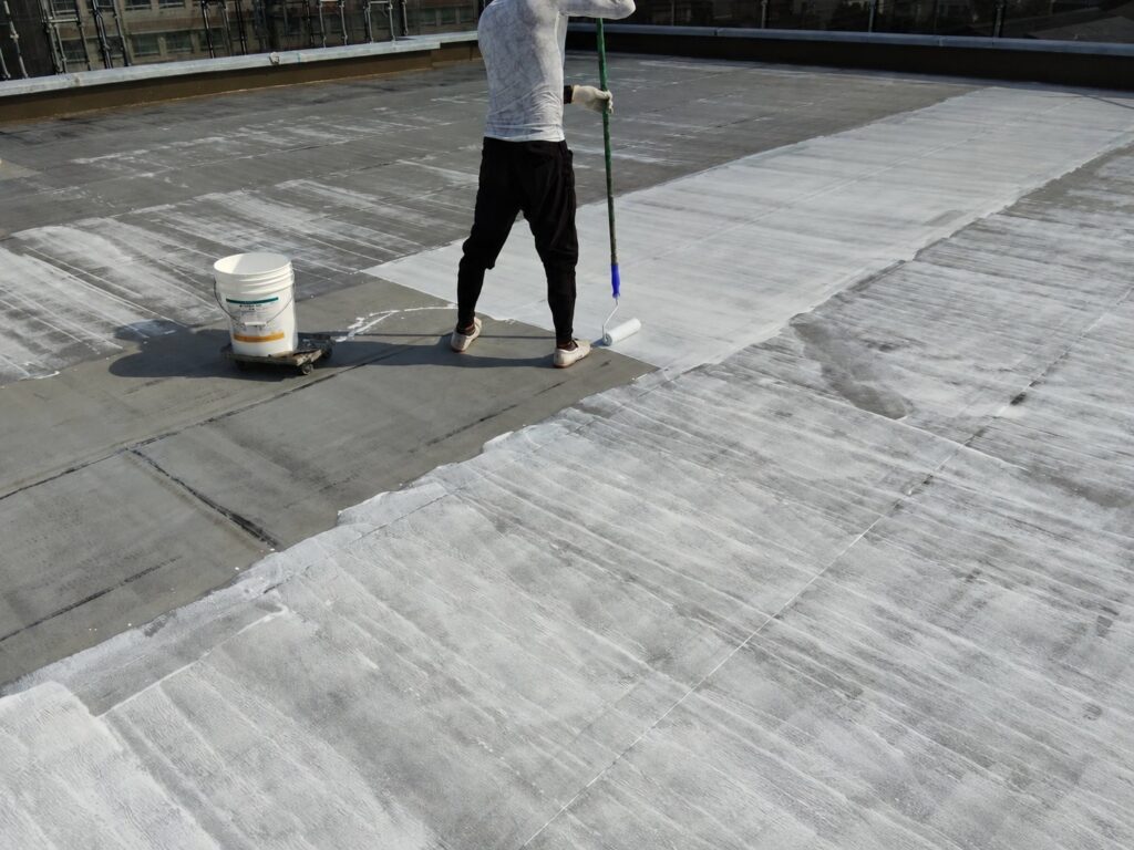 屋上防水工事 プライマー塗布