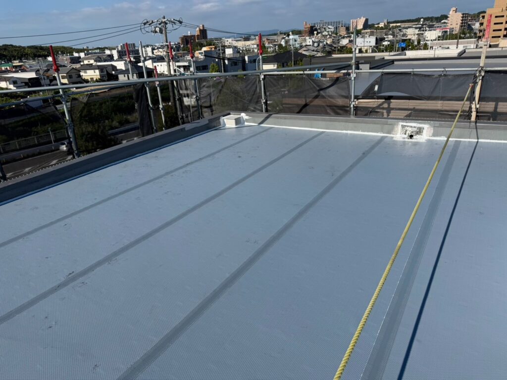 建物屋上の防水工事 施工前の下地